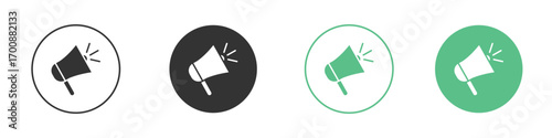 Megaphone icons collection in flat style. icon vector design