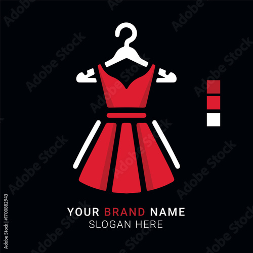 Elegant fashion woman vector illustration of a stylish model in a beautiful dress