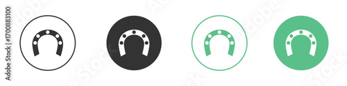 Horseshoe icons collection in flat style. icon vector design