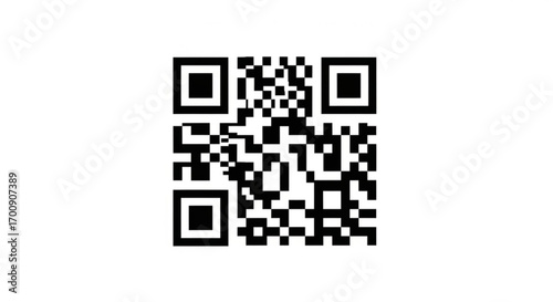 A qr code with black squares and patterns isolated on a white background for scanning and information access created with generative ai