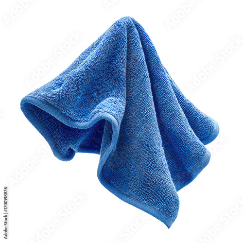 A vibrant, folded, cobalt blue cloth
