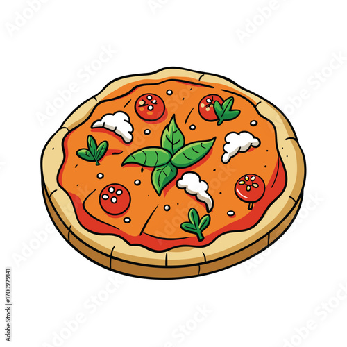 Delicious bbq chicken pizza with fresh herbs and sauce