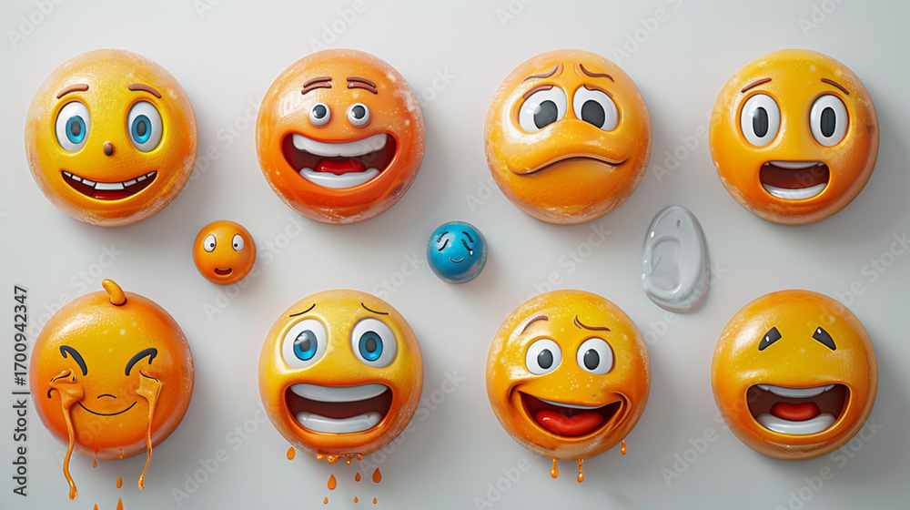 Obraz premium set of smileys