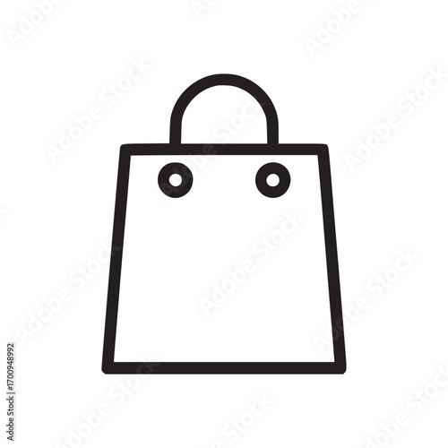 Vector art of shopping bag icon simple vector illustration of a shopping bag, representing commerce, retail, and consumerism in a clean and minimalist design