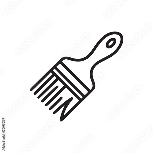 Vector art of an illustration of a paintbrush, perfect for creative projects, diy tutorials, or artistic presentations, showcasing the tools design and its association with painting and art