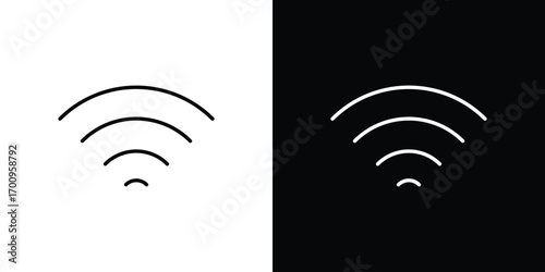 Wifi icon logo black vector. suitable for any business website designs