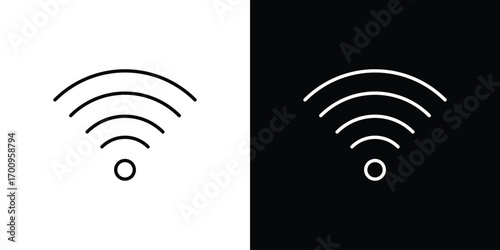 Wifi icon logo black vector. suitable for any business website designs