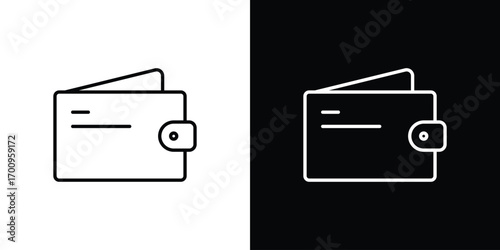 Wallet icon logo black vector. suitable for any business website designs