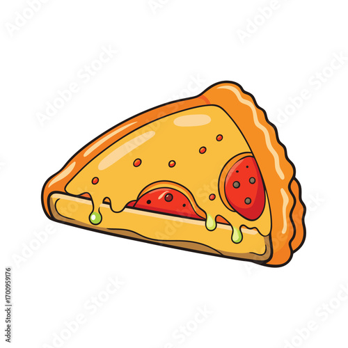 Delicious calzone with gooey melted cheese filling