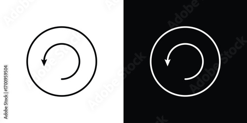 Undo icon logo black vector. suitable for any business website designs