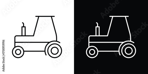 Tractor icon logo black vector. suitable for any business website designs