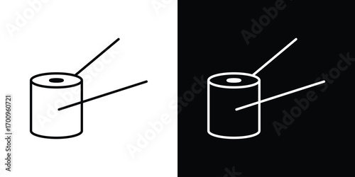Sushi icon logo black vector. suitable for any business website designs