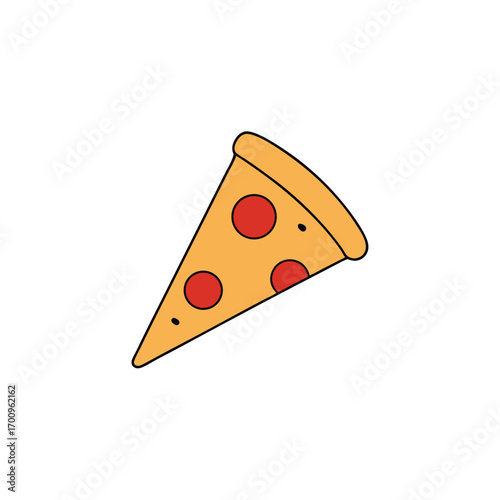 Delicious slice of pepperoni pizza with stretchy cheese