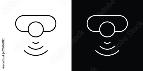 Sensor icon logo black vector. suitable for any business website designs