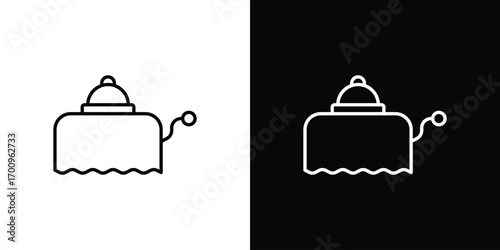 Room service icon logo black vector. suitable for any business website designs