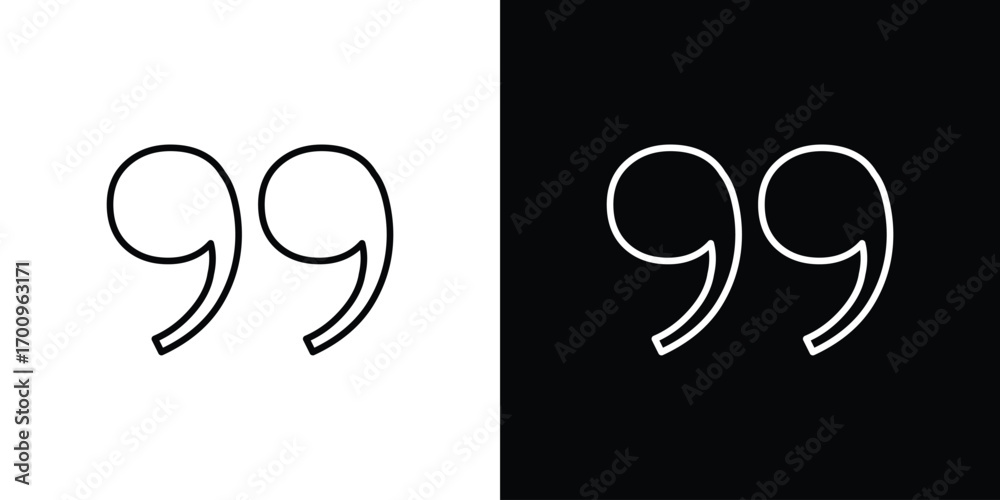 Naklejka premium Quote right icon logo black vector. suitable for any business website designs