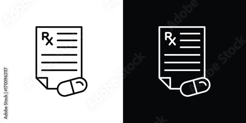 RX icon logo black vector. suitable for any business website designs