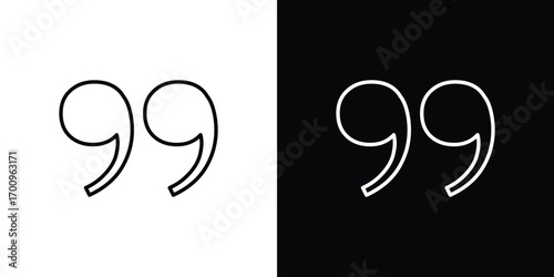 Quote right icon logo black vector. suitable for any business website designs