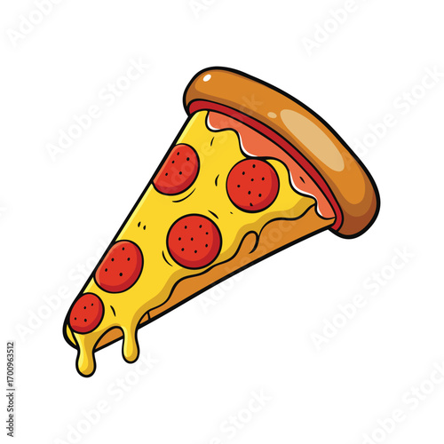 Spicy sausage pizza slice with melty cheese pull
