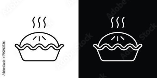 Pie icon logo black vector. suitable for any business website designs