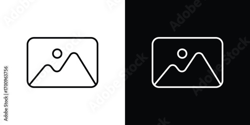 Picture icon logo black vector. suitable for any business website designs