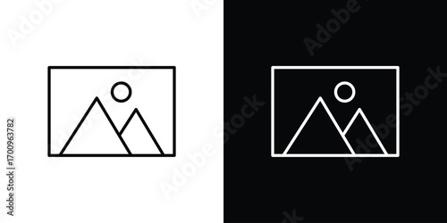 Picture icon logo black vector. suitable for any business website designs