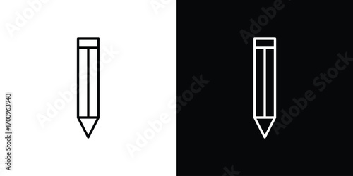 Pencil icon logo black vector. suitable for any business website designs