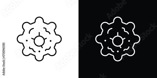 Microorganism icon logo black vector. suitable for any business website designs