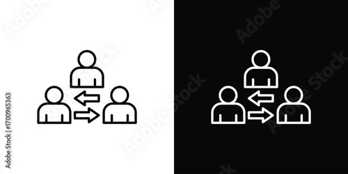 Mediator icon logo black vector. suitable for any business website designs