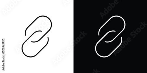 Link icon logo black vector. suitable for any business website designs
