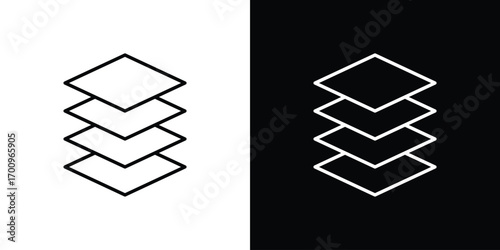 Layers icon logo black vector. suitable for any business website designs