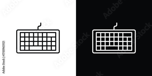 Keyboard icon logo black vector. suitable for any business website designs