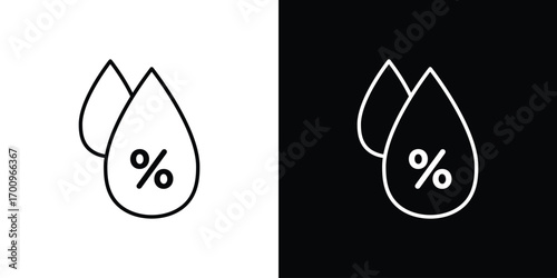 Humidity icon logo black vector. suitable for any business website designs
