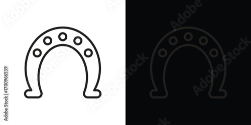 Horseshoe icon logo black vector. suitable for any business website designs