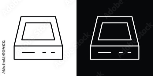 Hard Disk icon logo black vector. suitable for any business website designs