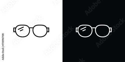 Glasses icon logo black vector. suitable for any business website designs
