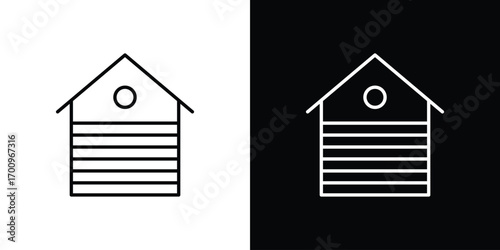 Garage icon logo black vector. suitable for any business website designs