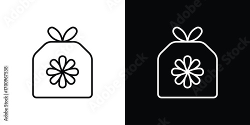 Furoshiki icon logo black vector. suitable for any business website designs