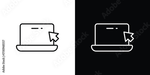E learning icon logo black vector. suitable for any business website designs