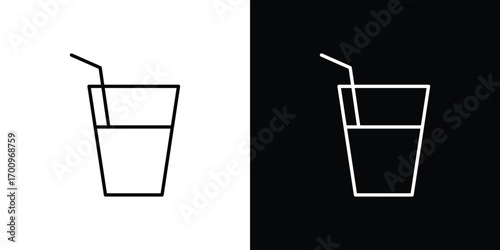 Drink icon logo black vector. suitable for any business website designs