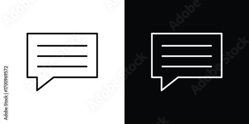 Comment icon logo black vector. suitable for any business website designs
