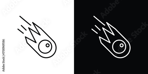 Comet icon logo black vector. suitable for any business website designs
