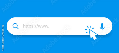 Search Bar with suggestions for UI UX design and web site. Search Address and navigation bar icon. Collection of search form templates for websites. Search engine web browser window template.