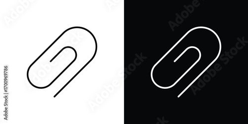 Clip icon logo black vector. suitable for any business website designs