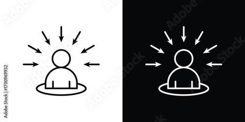 Centric consumer icon logo black vector. suitable for any business website designs