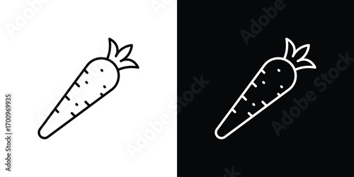 Carrot icon logo black vector. suitable for any business website designs