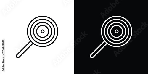 Candy icon logo black vector. suitable for any business website designs