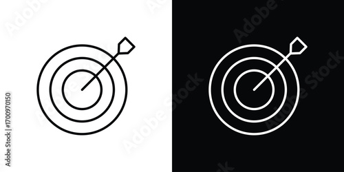Bullseye icon logo black vector. suitable for any business website designs