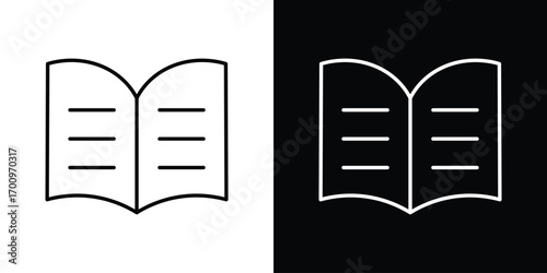 Book icon logo black vector. suitable for any business website designs