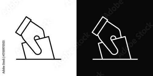 Ballot icon logo black vector. suitable for any business website designs